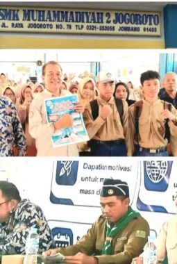 Hadapi Ketatnya Dunia Kerja, Siswa SMK Muhammadiyah 2 Jogoroto Dibekali Motivasi dan Edukasi Narkoba