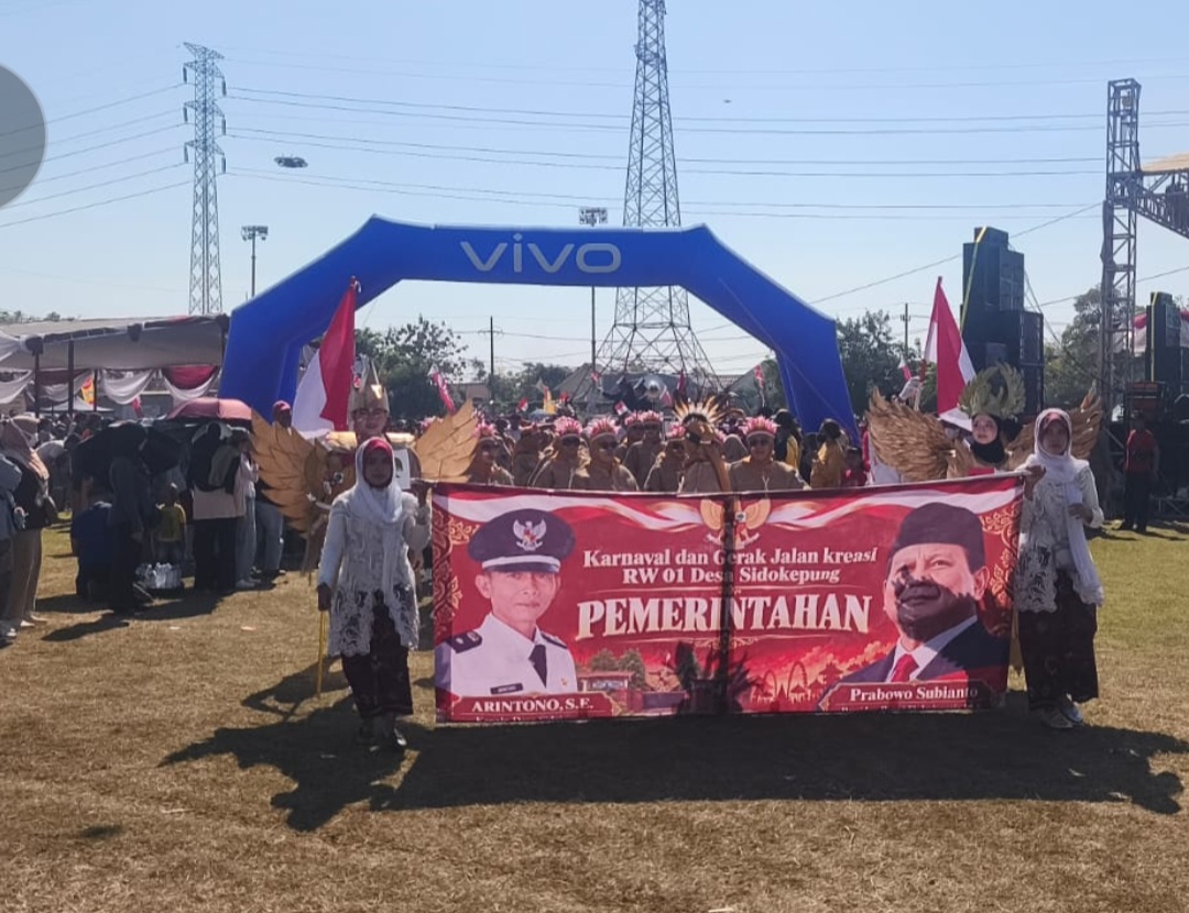 Karnaval Budaya HUT RI ke-81 di Sidokepung Meriah, Kades Ajak Warga Jaga Persatuan